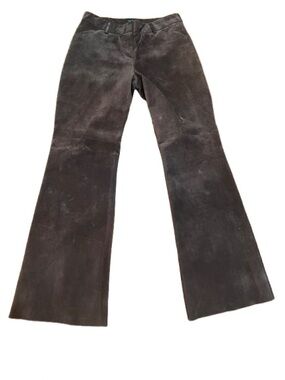 Moda International Victoria’s Secret Christie Fit Suede Leather Pants Sz 8 Y2K